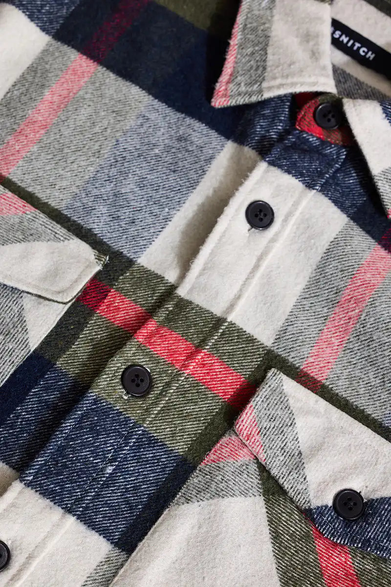 Multi Checks Relaxed Fit Overshirt