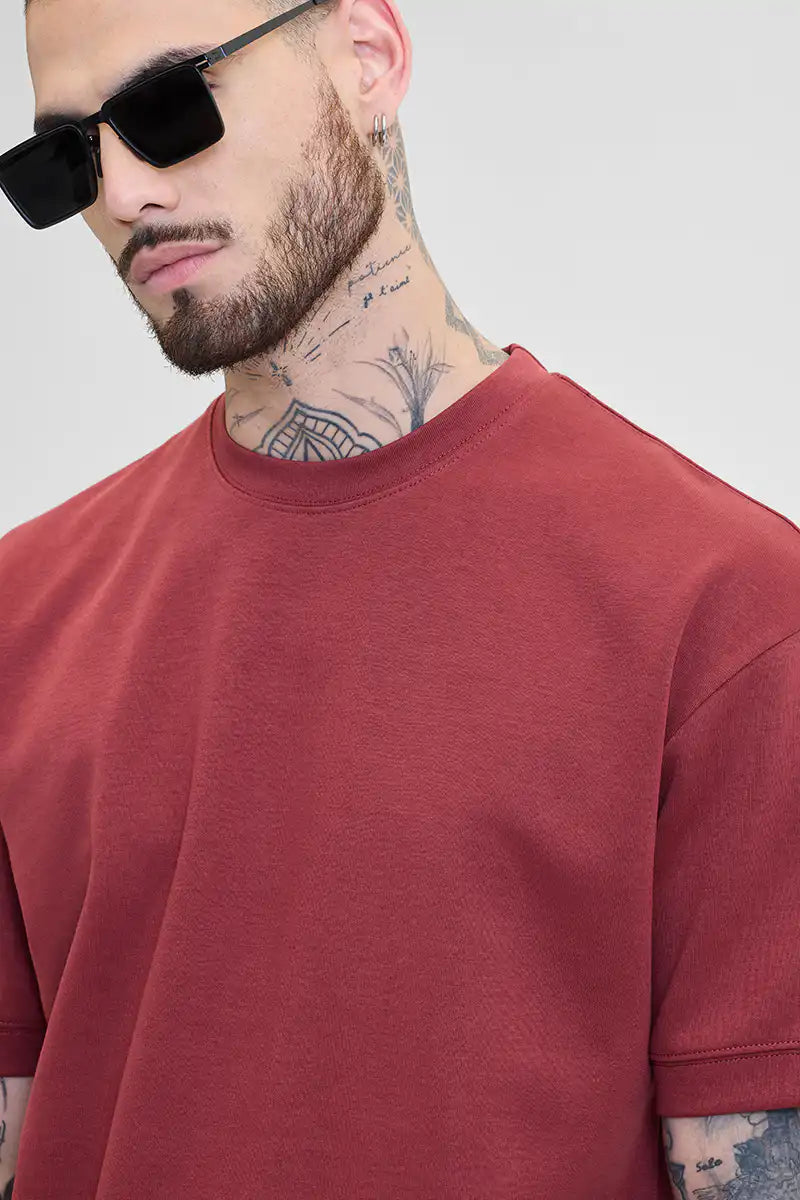 Core Lab Red Oversized Fit T-Shirt