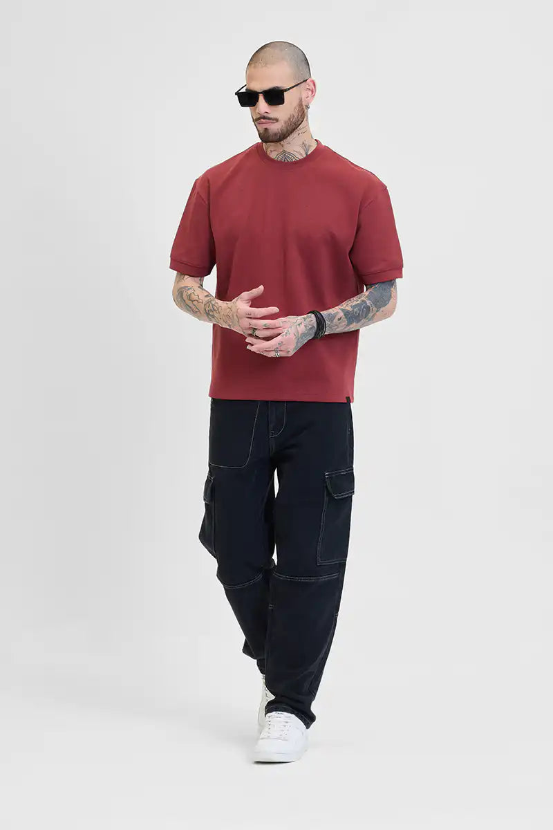 Core Lab Red Oversized Fit T-Shirt