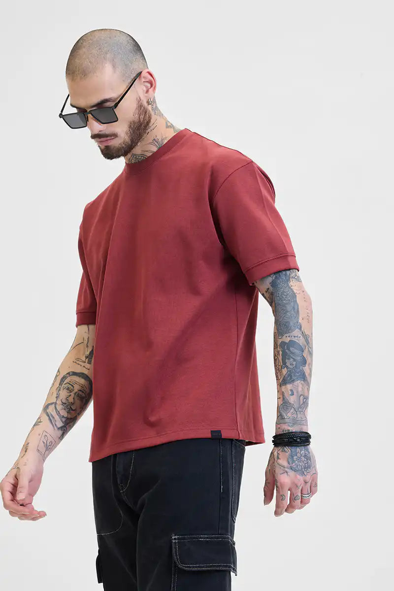 Core Lab Red Oversized Fit T-Shirt